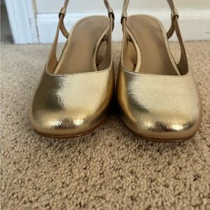 Michael Kors Gold Slingback Heels